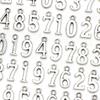 100pcs Alloy Numbers Charm Pendants Sliver Alloy Charms Pendants  for Jewelry Making