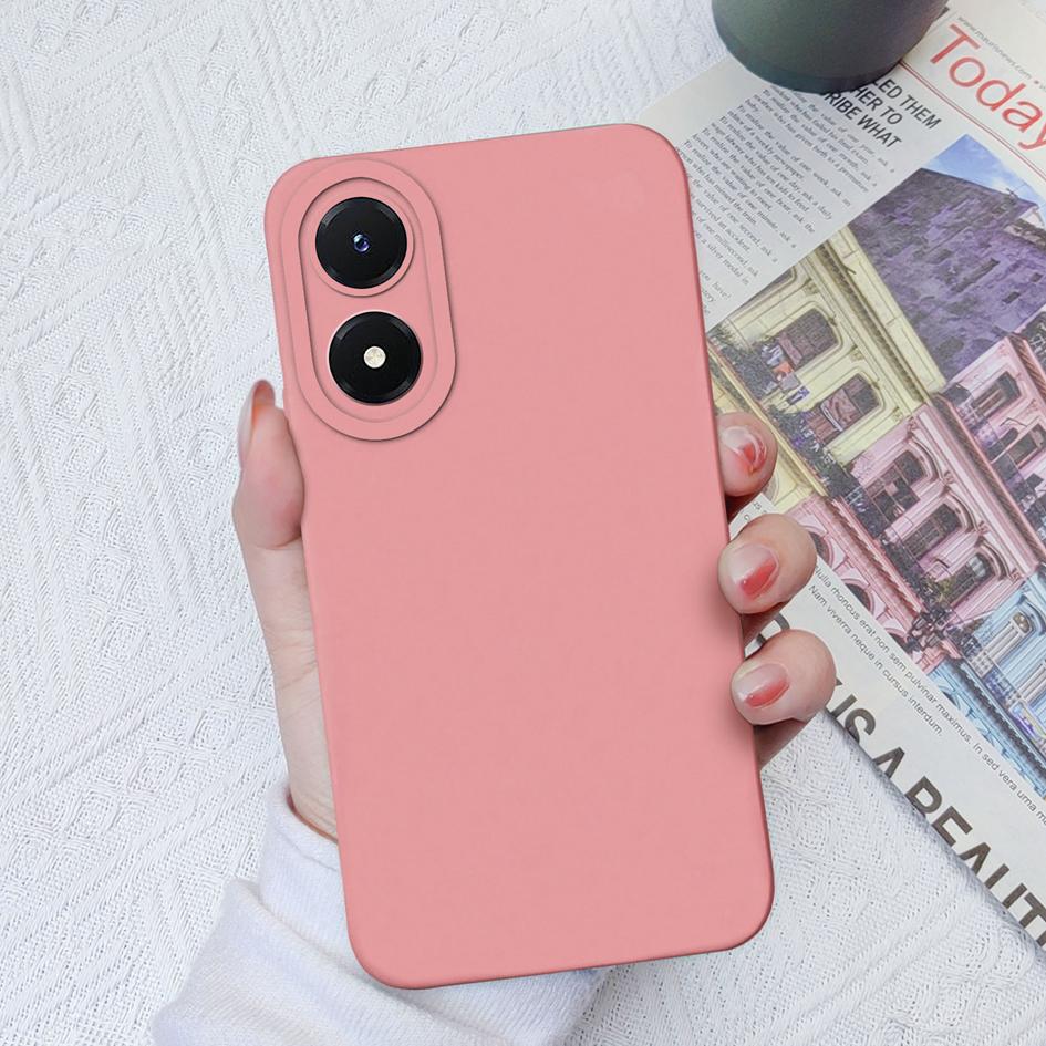 Простой цветной чехол для Vivo Y02S Y11 Y12 Y20 Y21 Y33 Huawei Nova 9 10 Pro SE Y70 Y90 P40 P30 Lite Y9S, мягкая противоударная жидкая задняя крышка, бамперы