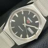 VINTAGE SEIKO 5 AUTOMATIC 6309A JAPAN MENS BLACK COLOR DIAL WATCH A701616-5 R206c-a701616