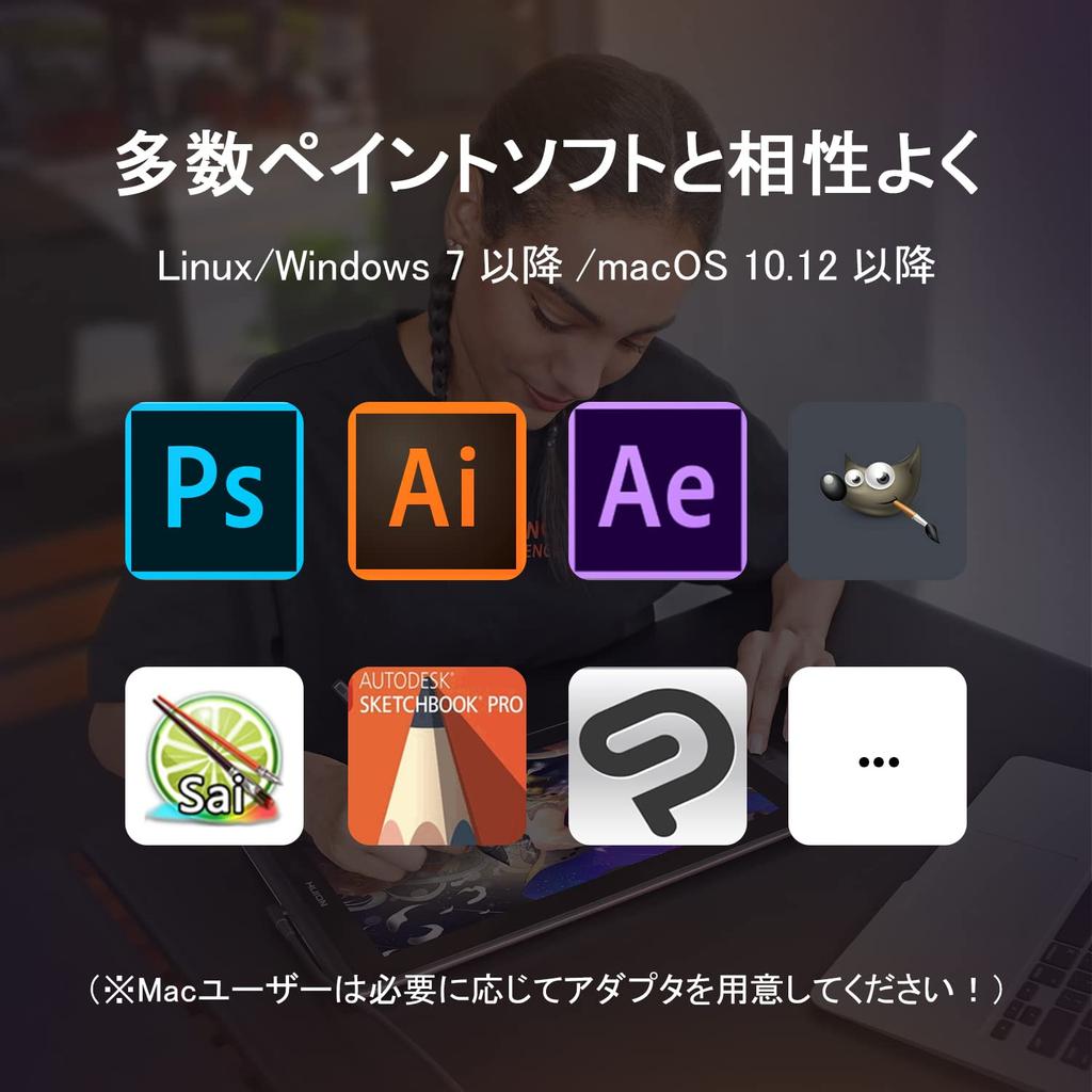 HUION Liquid Tab Kamvas Pro13 LCD Pen Tablet Не требует подзарядки Распознавание наклона пера 8192 уровня нажатия пера Полное ламинирование стекла Совместимость с