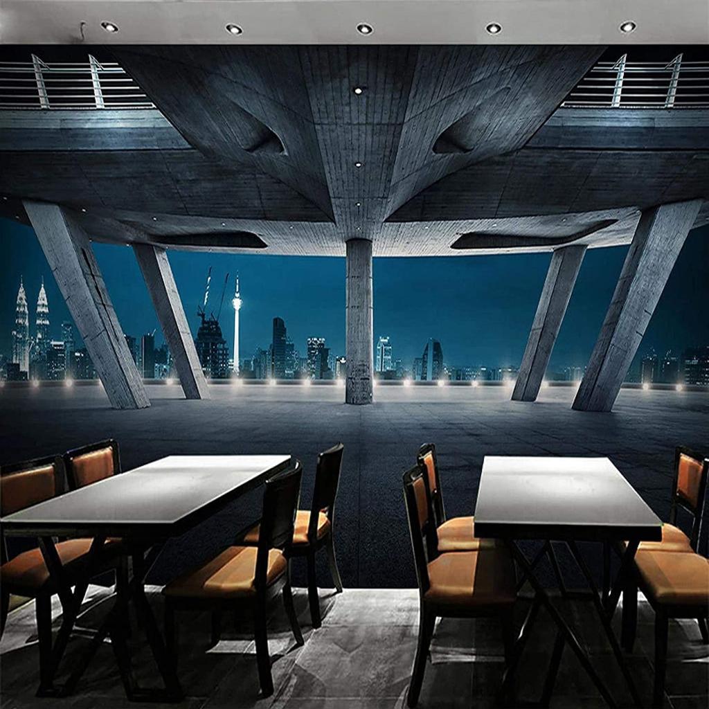Decorative Wall Murals 3d Modern Space Cement Architecture Wall Mural For Walls Decorative Mural Decoration Dining Rooms Living Rooms