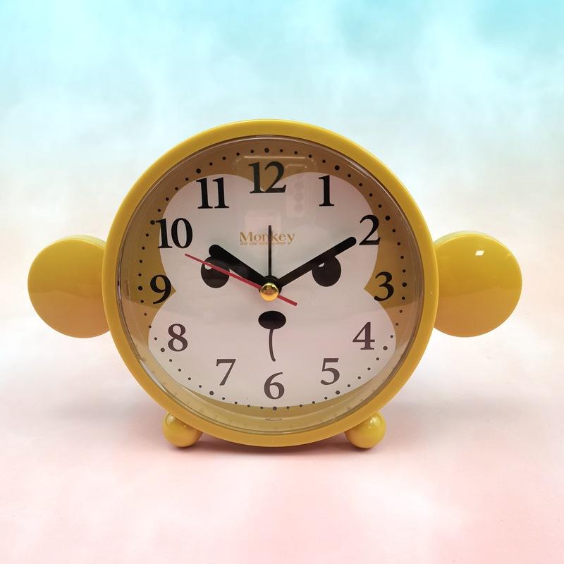 Korean Version of Cartoon Cute Creative Children's Student Bedroom Bedside Desktop Mute Digital Alarm Clock Series