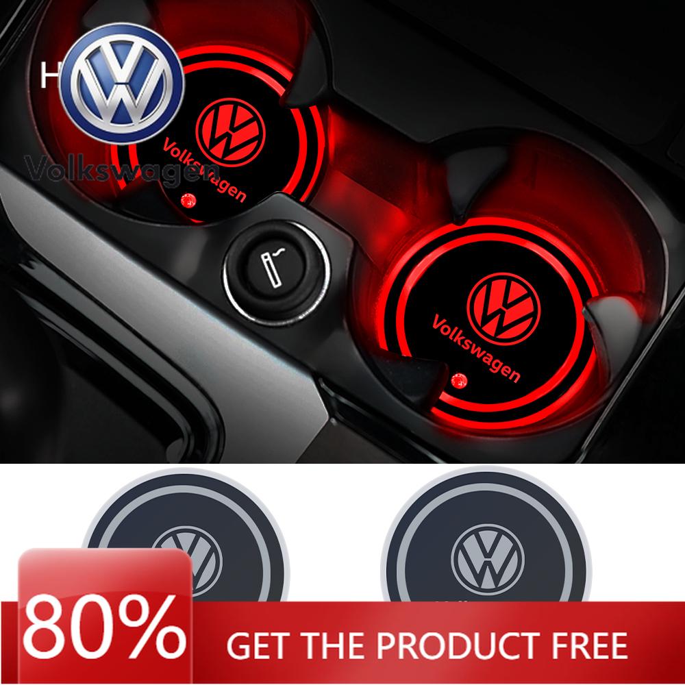 Для VOLKSWAGEN VW 2 шт./комплект Автомобильные Светящиеся Подставки Подстаканники Держатель Авто Стайлинг Для VW GTI Jetta Golf Beetle CC EOS R32 MK4 g