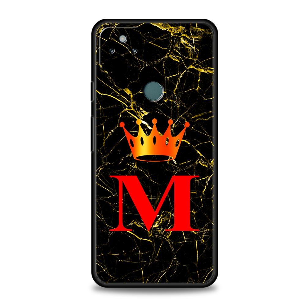 Marble Letter Phone Case Cover for Google Pixel 10 9 8 7 6 9A 8A 7A 6A Pro Shockproof Soft TPU 10 Pro XL Shell Fundas Capas Bags