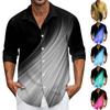 Мужская летняя новая свободная рубашка с длинным рукавом с принтом, кардиган, пляжная рубашка