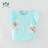 2025 Европейский и американский стиль Девочки Мультяшный принт Футболка с коротким рукавом - Летняя детская футболка