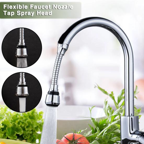 2 шт. Насадка для смесителя, двойные режимы, универсальная, гибкая на 360 градусов, насадка-спрей для кухонной раковины