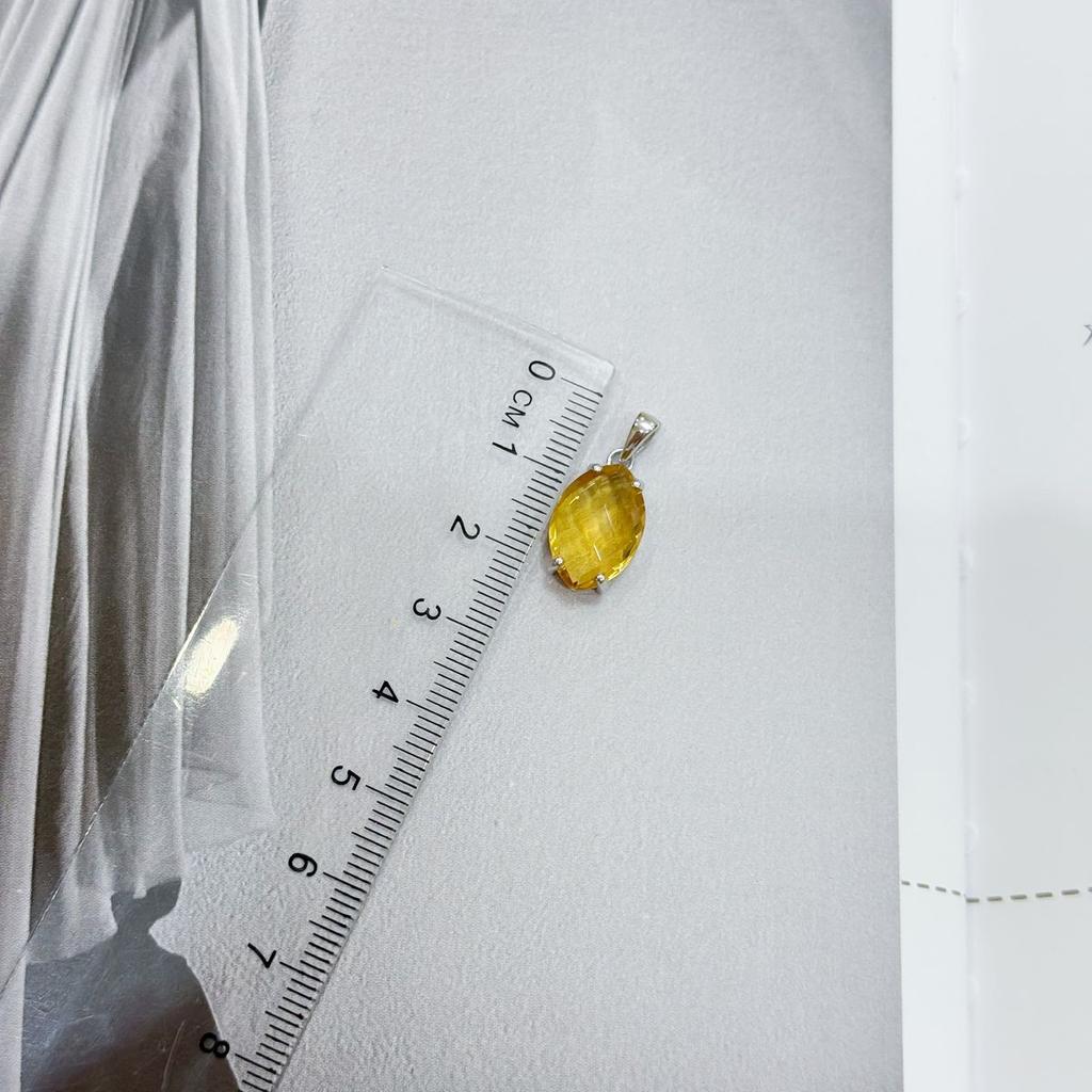 Серебряная подвеска с цитрином nano 4.75ct (2170464)