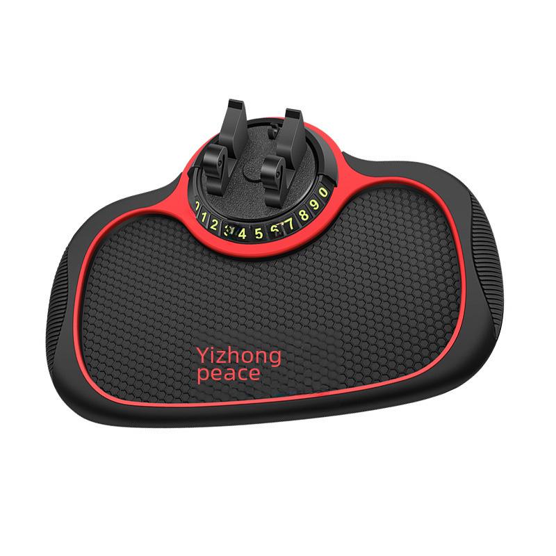 Противоскользящий коврик на приборную панель автомобиля с держателем для телефона и знаком парковки