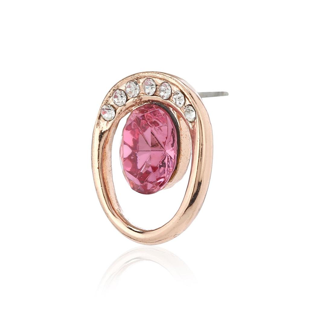 Женские серьги-гвоздики Pink Love с австрийскими кристаллами