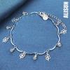 925 Sterling Silver AAA Zircon Clover Bracele Fashionable Wedding Jewelry