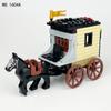 1604A Beast King Prison Wagon Черный боевой конь Маленькие гранулы Детские строительные блоки Игрушечная карета Строительные блоки