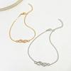 Summer Beach Golden Silver 8-shaped Foot Chain Simple Temperament  Anklet Thin Chain Woman Fashion