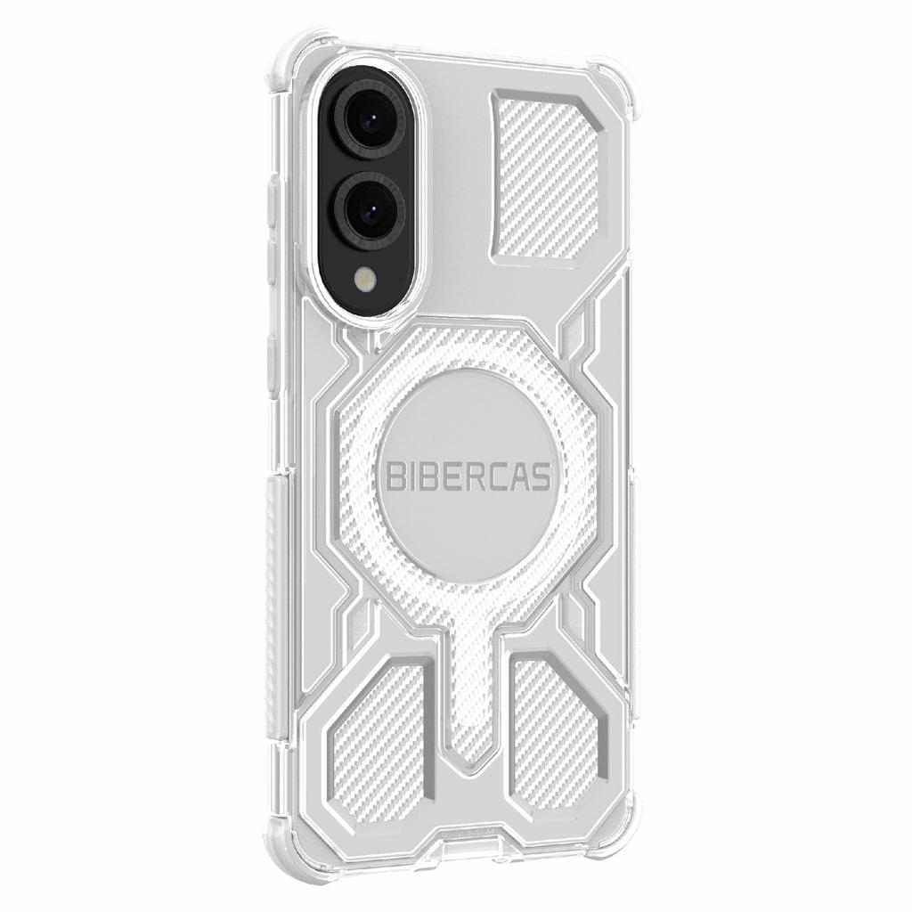 BIBERCAS J-16 Transparent Series For Samsung Galaxy S25 Edge Case Compatible with MagSafe TPU+PC Phone Cover