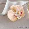 Women Korean Cloth Floral Pearl Hair Clip Sweet Phalaenopsis Flower Hairpin Female Headdress