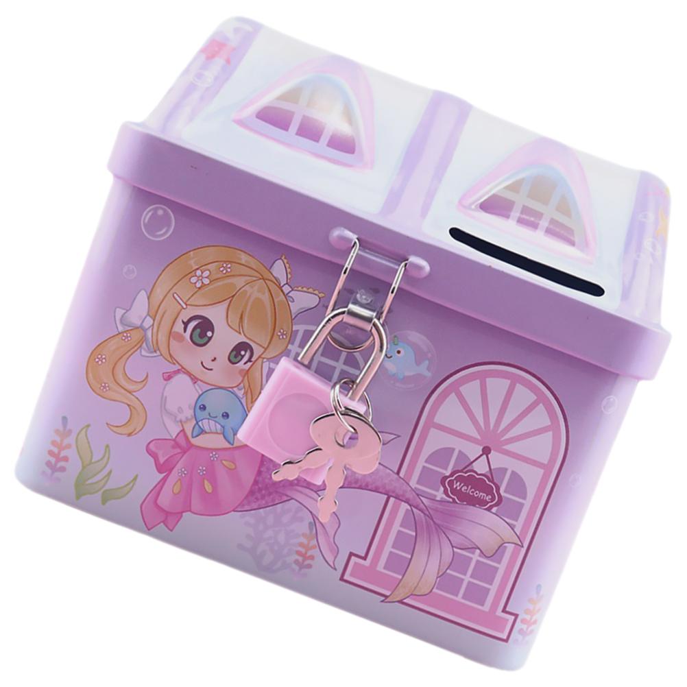 Копилка Русалочка для девочек Копилка для малышей Настольное украшение в форме домика Копилка для комнаты Мальчиков Детская