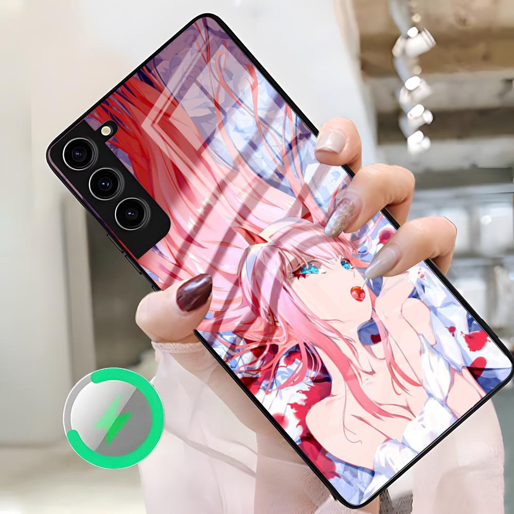 Чехол для телефона с изображением Аниме Zero Two Darling In The FranXX Для Samsung S26 Ultra S25 Edge S23 S22 S21 S20 Ultra Plus S24 Fe A25 Магнитный Gl