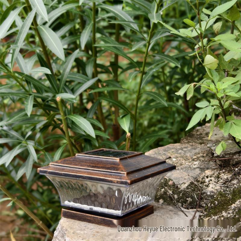 Двухцветные солнечные столбики для сада – Водонепроницаемые в китайском ретро-стиле для столбов забора и ворот