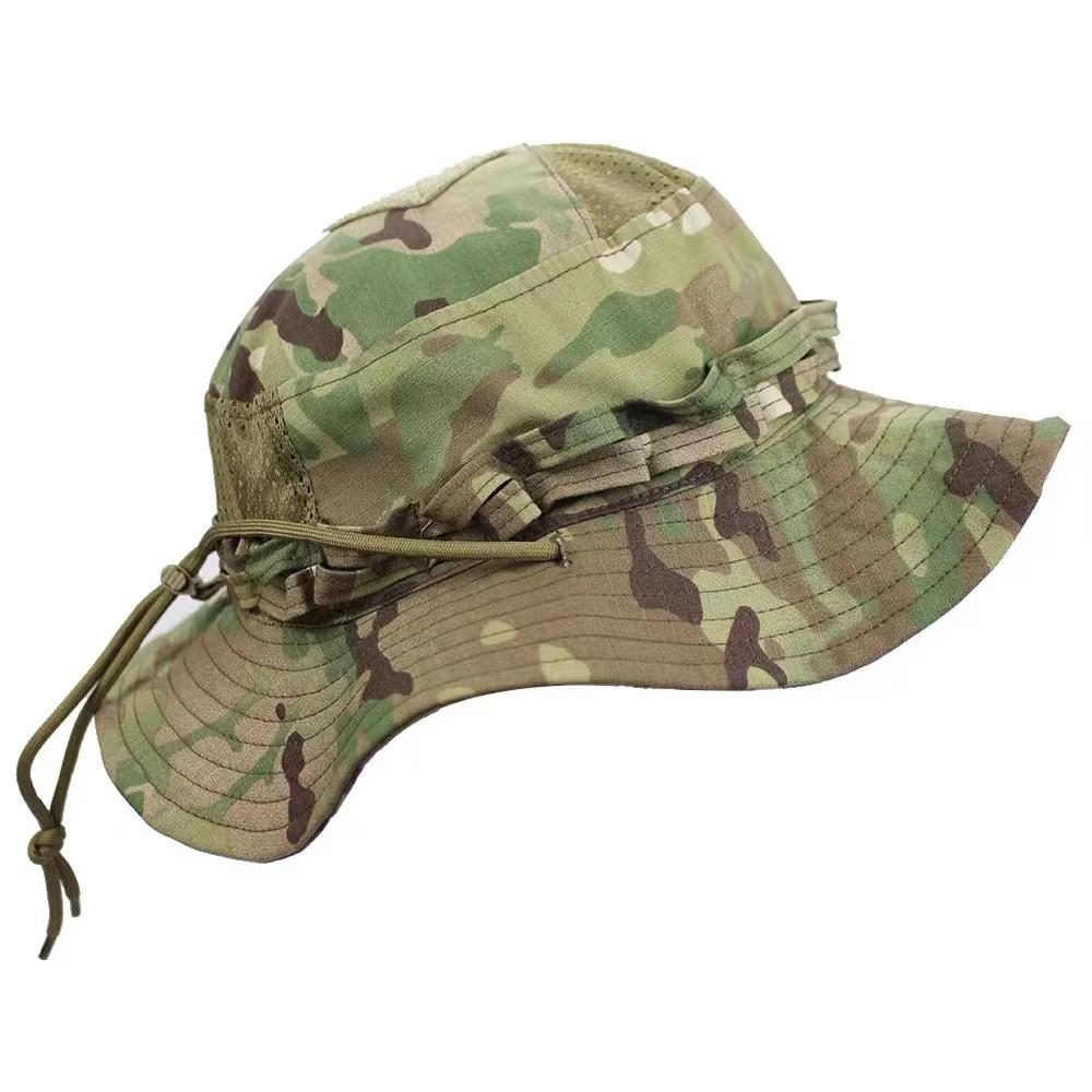 New Camo Tactical Enthusiasts Square Pocket Bonnie Cap Outdoor Bucket Benny Hats Multicam Fishing Hiking Outdoor Sun Caps