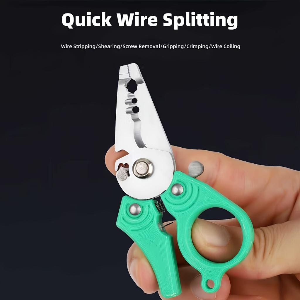 Многофункциональный легкий стриппер для проводов 3,5'' Мини-стриппер с функциями зачистки, скручивания, резки для электрика