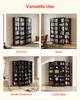 Media Storage Cabinet, 6-Tier DVD Shelf Organizer, 610 x 368 x 1270 mm Multimedia Storage Organizer for CDs, DVDs, Books, Games, CD Shelf for Living