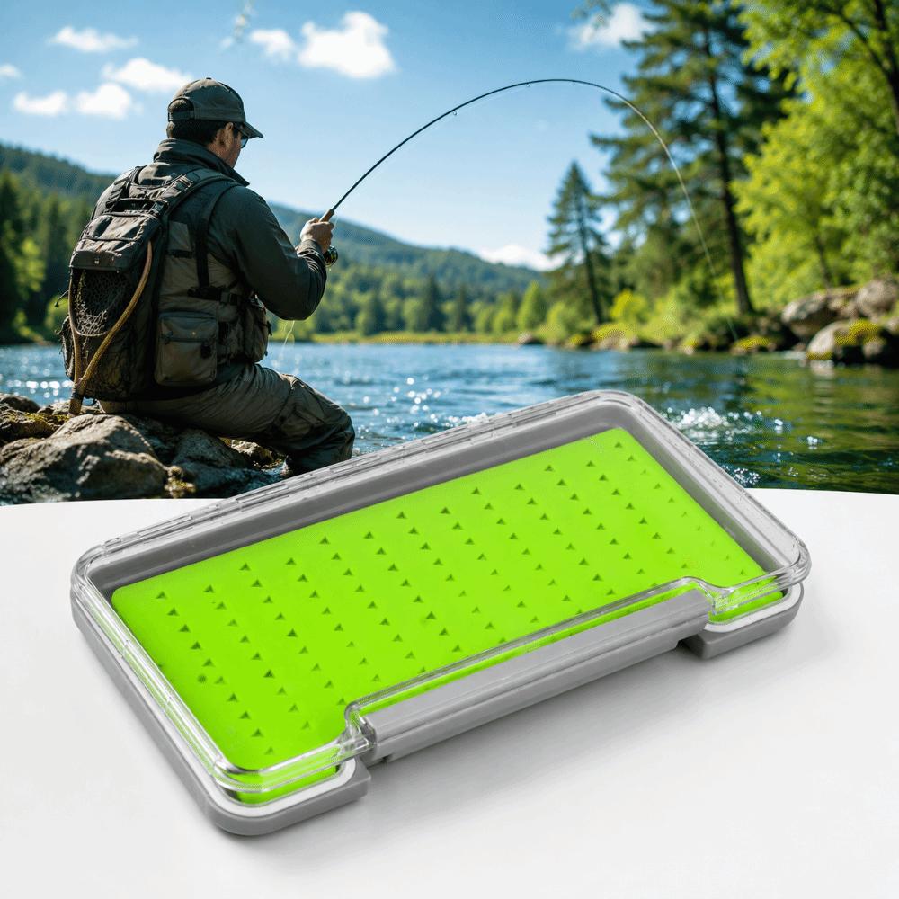 2PCS Super Slim Fly Fishing Box Clear Lid Fly Box Portable Fly Storage Case Fly Fishing