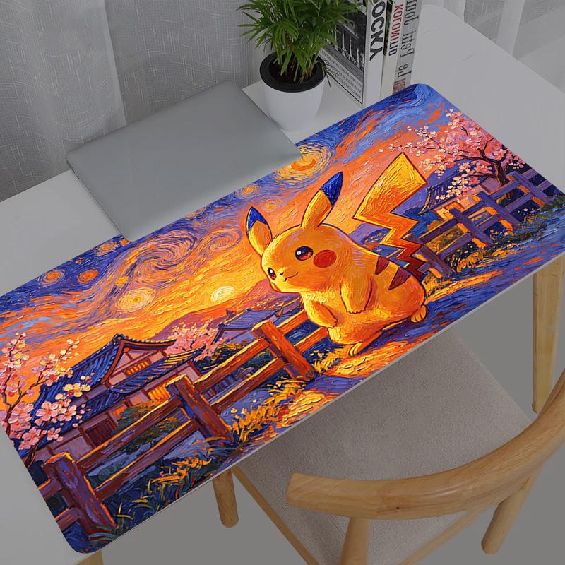 Mouse Pad Anime Pokemon Pikachu Durable Gamer Gaming Accessories Varmilo Keyboard PC Computer Desk Mat XXL Carpet Mousepad