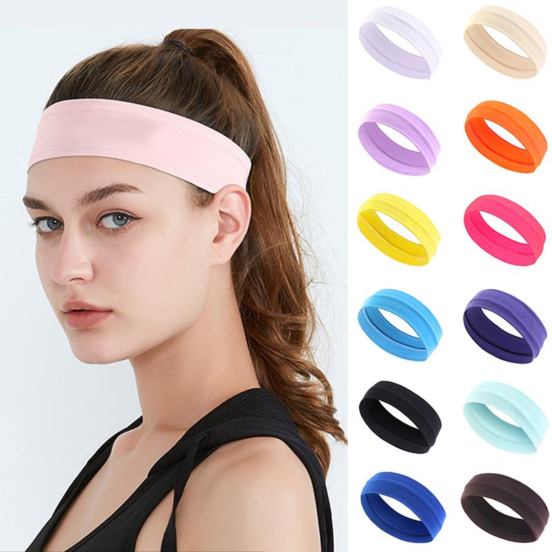 Milk Elastic Silk Headband Sports Yoga Hair Care with Summer Fitness Running Yoga Headscarf Hair Accessories for Girls