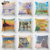 Клод Моне, чехол для подушки из полиэстера с принтом, чехол для дивана, пейзаж, всемирно известная картина маслом, декоративная наволочка, домашний декор