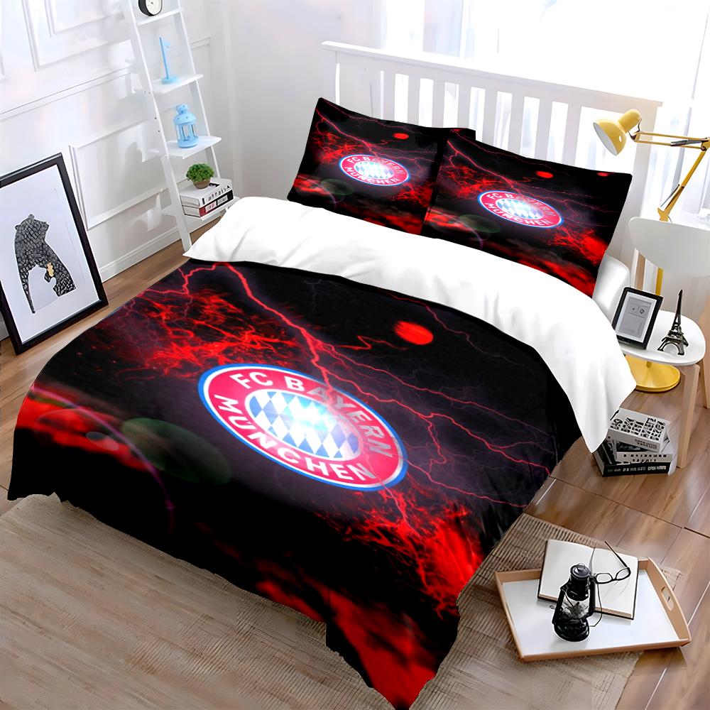 Bayern Munich Logo Bedding Bedding set (1 duvet cover, 2 pillowcases, duvet not included)