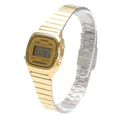 КВАРЦ/Casio LA670WGA-9 Ретро и милые мини цифровые часы, Золотые, Дешевые Casio, для мужчин и женщин [Параллельный импорт]