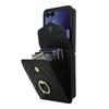 Чехол для Samsung Galaxy Z Flip7 5G с блокировкой RFID, из ПУ кожи+ТПУ, чехол для телефона с плечевым ремнем
