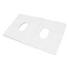 100Pcs Face Rest Cover Hole Design Good Water Absorption Breathable Disposable Headrest Cover for Beauty SalonsWhite