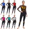 Womens Gymnastics Dance Jumpsuit Sparkling Rhinestones Full Body Leotard Sheer Mesh Patchwork Color Block Leotard