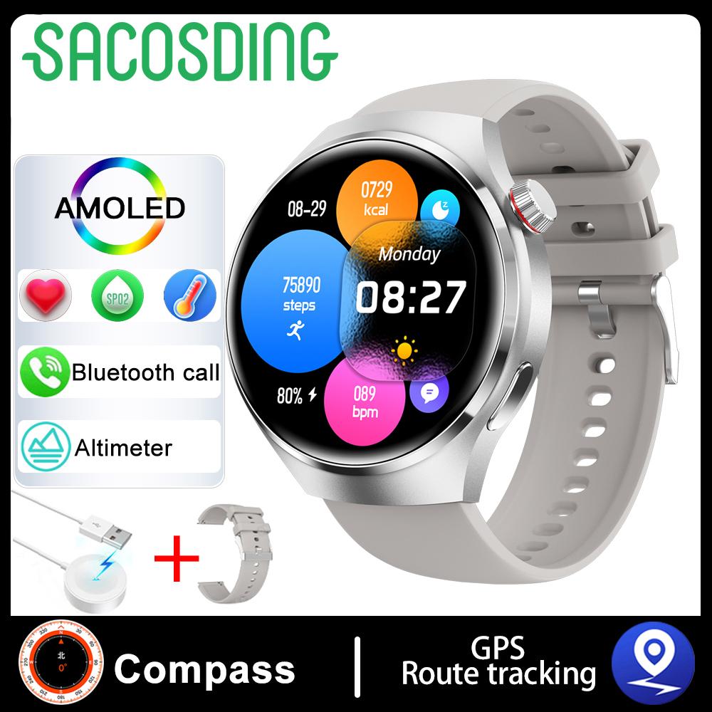 SCOSDING 2023 Новые NFC Смарт-часы Мужские спортивные часы с голосовым вызовом GT4 Pro Компас GPS-трекер Водонепроницаемые умные часы для Huawei Xiaomi iOS
