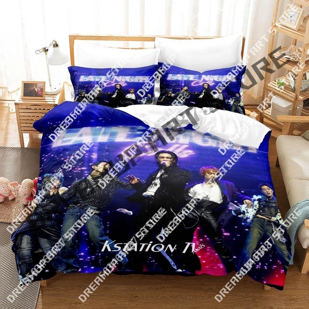 3D Печать Kpop P1Harmony Комплект постельного белья Односпальный Queen King Полный размер Пододеяльник Наволочка Постельное белье Мальчики Девочки Взрослые Домашний текстиль