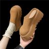 2024 Brand Ladies Shoes Baotou Women's Slippers Fashion Round Toe Casual Slippers Women Hot Sale Short Plush Platform Slippers