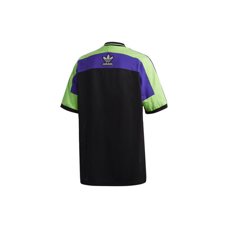 Adidas Originals x Sankuanz Trefoil Mesh Дышащая футболка с короткими рукавами и принтом, мужские топы, черные FT8051