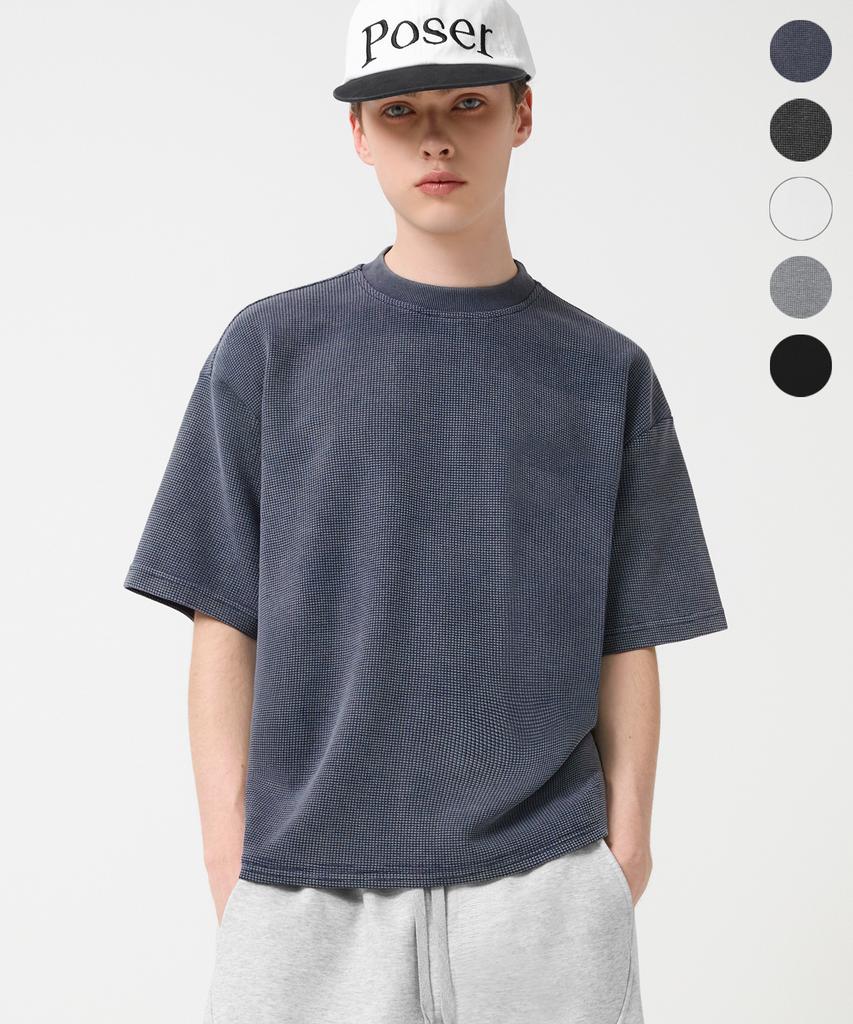 TRILLION Essential Waffle Crop Short Sleeve Tee_5 Colors (Type B)