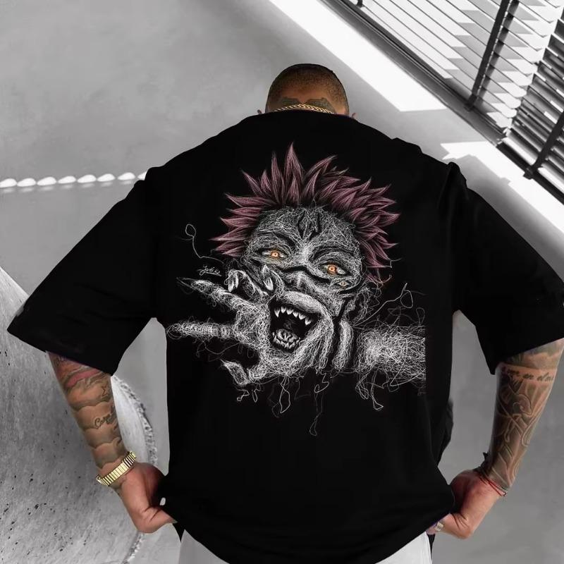 Мужская футболка Dragon Ball с принтом Маджин Буу Японское аниме Летняя для мальчика Детская с коротким рукавом Оверсайз Одежда для родителей и детей