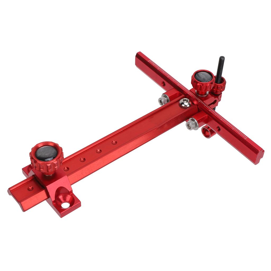 Archery Recurve Bow Sight Iron Adjustable T Shape Quick Release Archery Shooting Target Sight for Target Practice Red