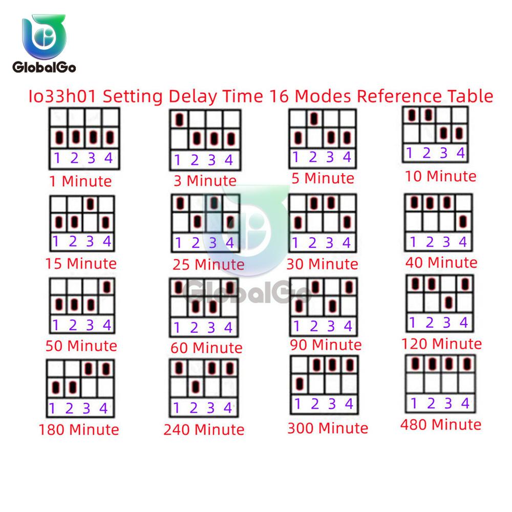 1-480Min Timer Adjustable Disconnect Delay Controller AC 110V 220V Power ON Delay OFF Relay Switch Relays 5