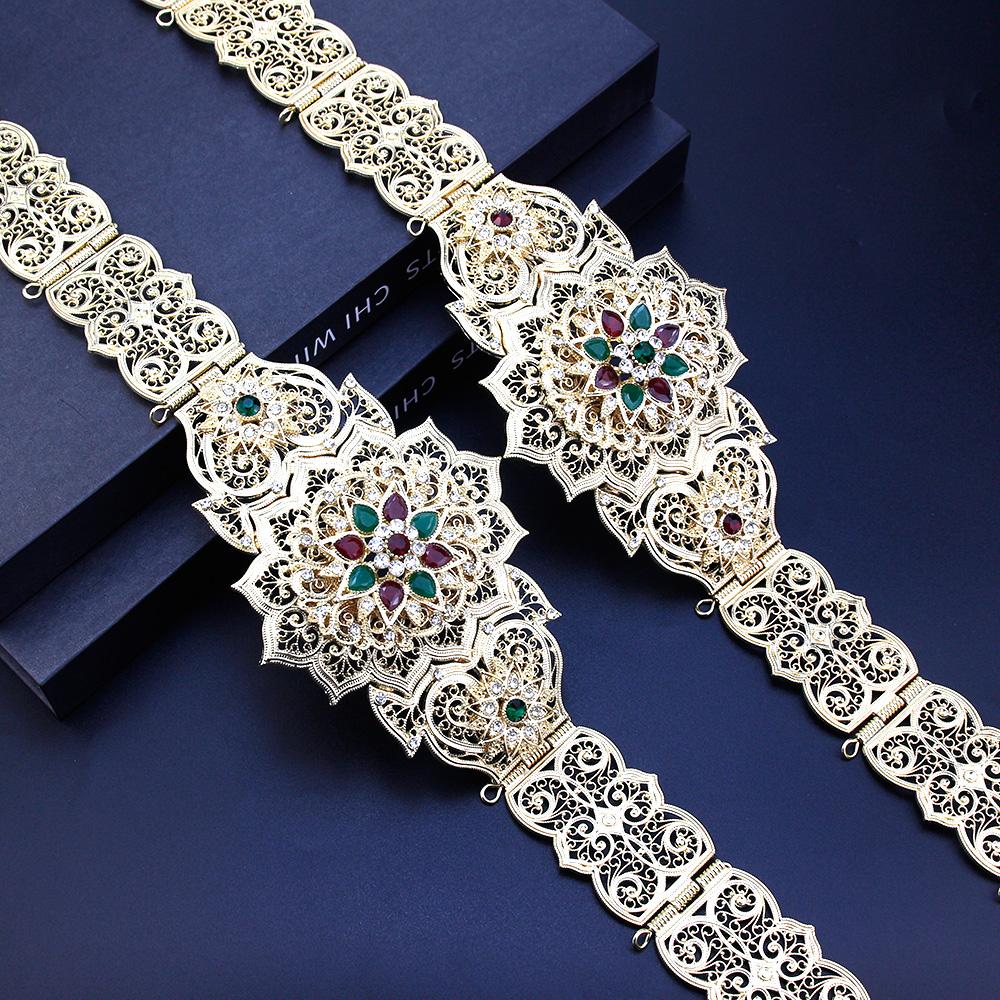 Металлический женский пояс золотого цвета, свадебная поясная цепочка с регулируемой длиной