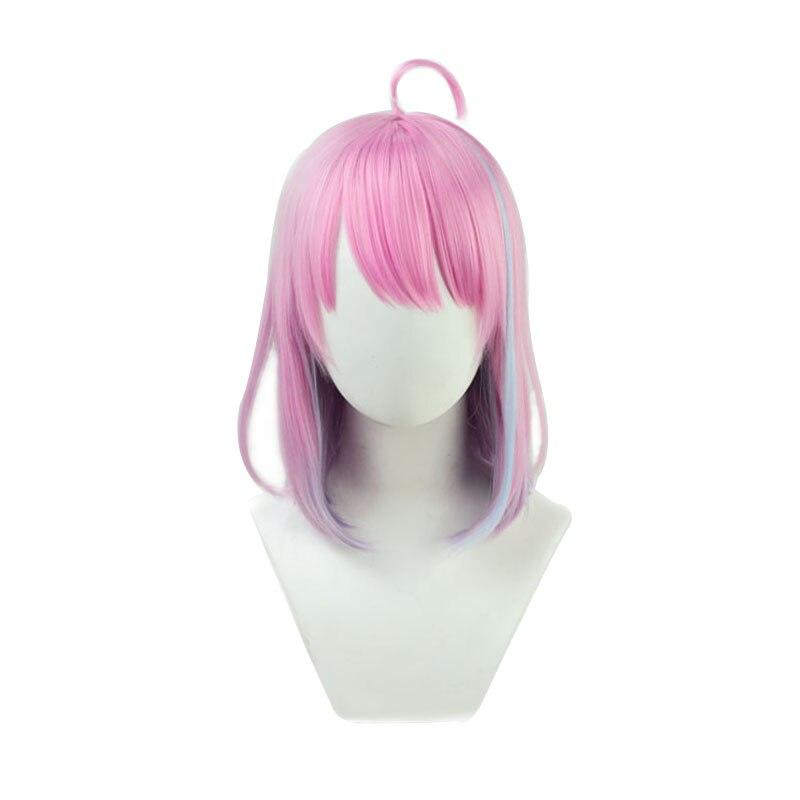 Аниме VTuber Himemori Luna Wig Hololive Girls Косплей Youtuber Градиент Розовый Фиолетовый Короткие Прямые Термостойкие Парики Волос