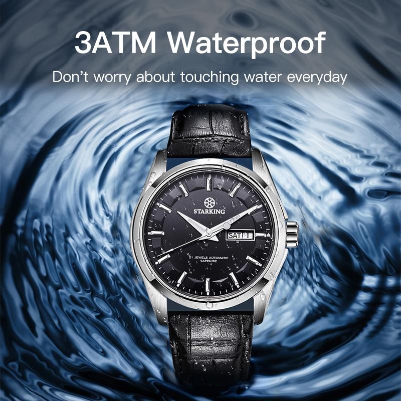 Starking Men Mechanical Watch Miyota 8205 Movt Automatic Self -Wind Watches Waterproof Sapphire Wristwatch Gift Relogio Masculino