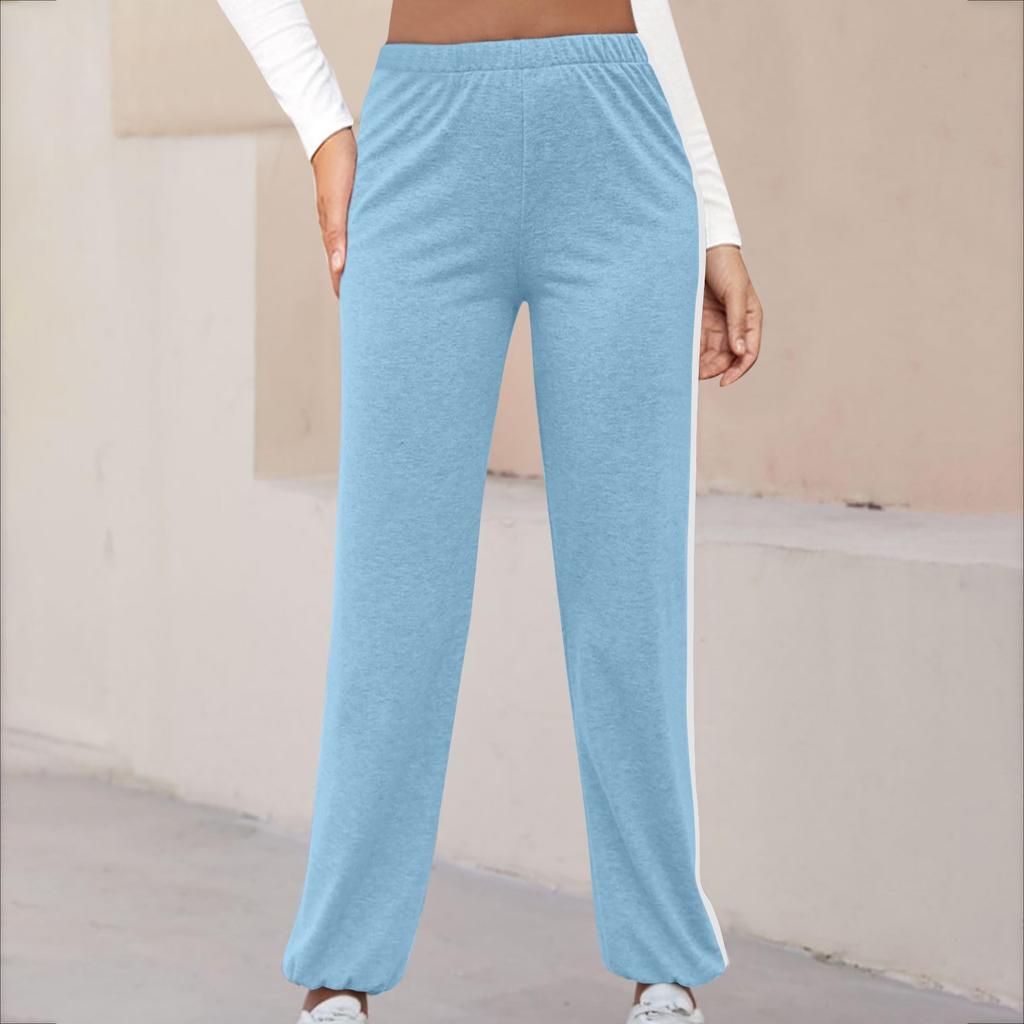 Женские летние новые однотонные повседневные спортивные штаны с высокой талией и свободным поясом, брюки с капюшоном и поясом
