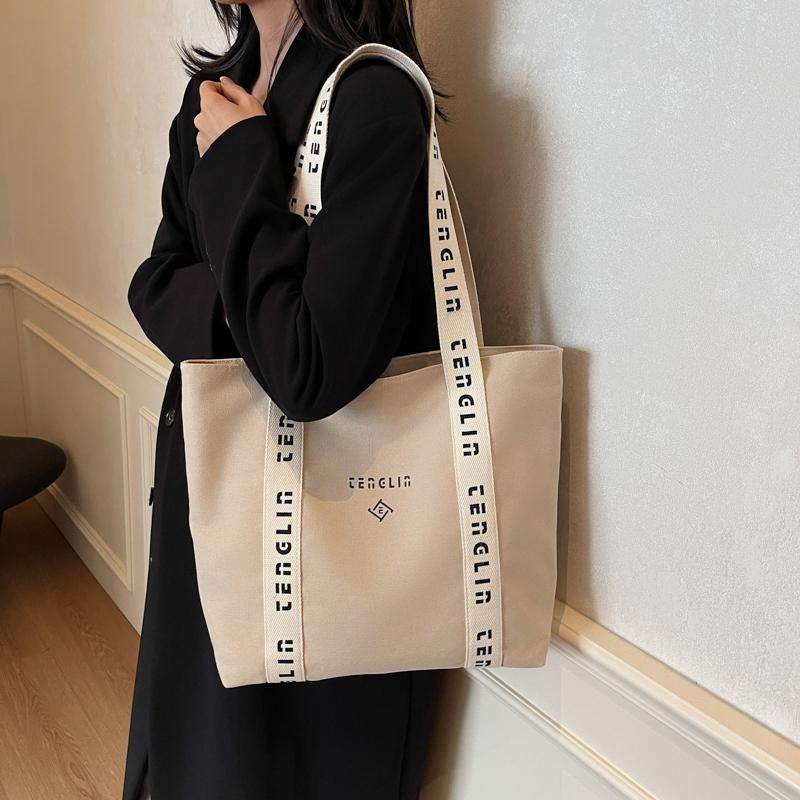 Большая вместительная сумка через плечо женская сумка-тоут с надписью Letter