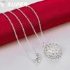 925 Sterling Silver Fireworks Coral Pendant Necklace Jewelry