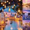 Алмазная вышивка Венеция Пейзаж Огни Ночная сцена 5D DIY Алмазная картина Вышивка крестом Горный хрусталь