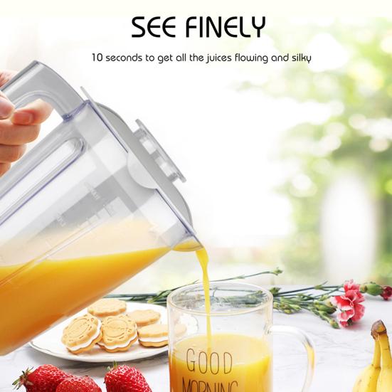 Соковыжималка с медленным пережевыванием и мощным двигателем 18000 об/мин. Высокоскоростная операция по выжимке сока одним нажатием